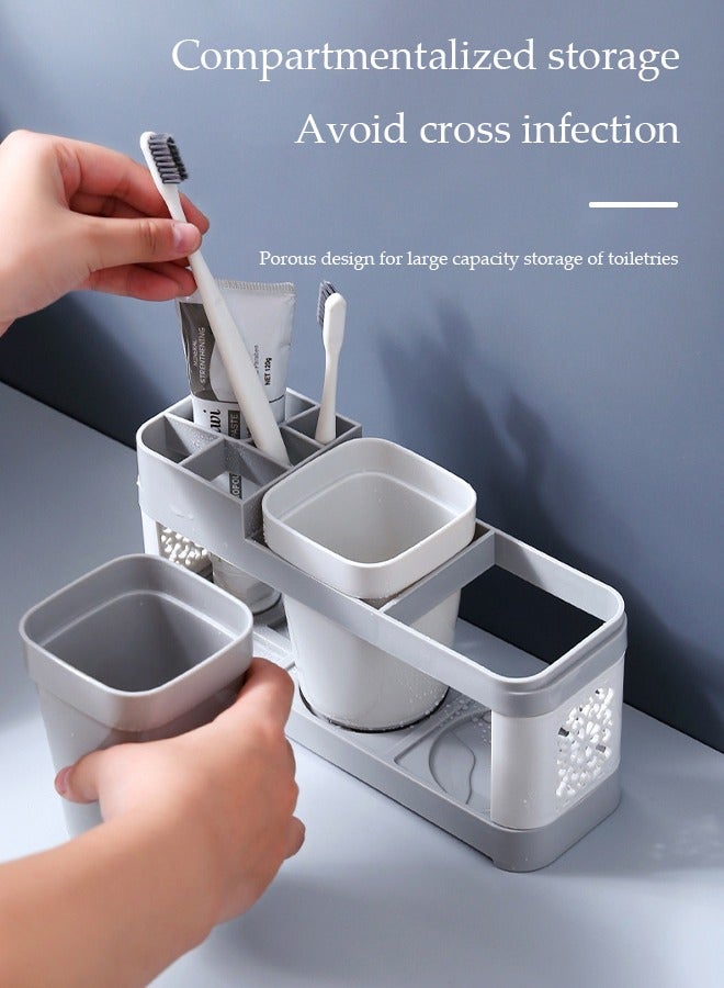 DUNISO Bathroom Tumbler Cup Set, Reusable Unbreakable Toothbrush Cups, Easy to Clean Plastic Mouthwash Cups, Toothbrush Holder for Your Bathroom, 2PCS - Image 4