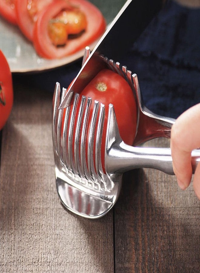 DonLeeving Stainless Steel Multipurpose Handheld Round Fruit Tongs for Onions, Avocados, Eggs and Other Vegetables - Image 4