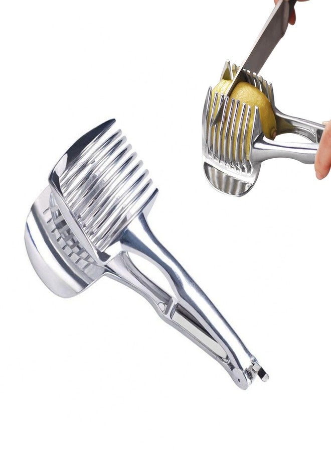 DonLeeving Stainless Steel Multipurpose Handheld Round Fruit Tongs for Onions, Avocados, Eggs and Other Vegetables - Image 1