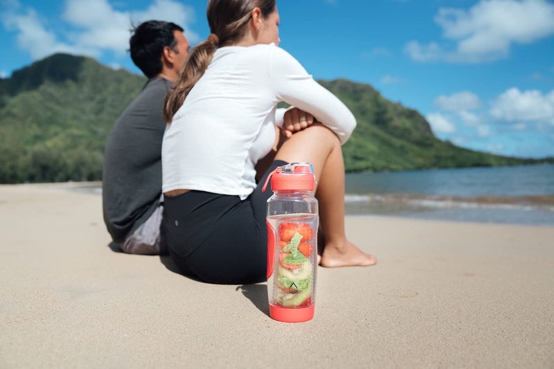 Infusion Pro 32 oz Fruit Infuser Water Bottle with Insulated Sleeve & 50 Recipe Fruit Infusion Water eBook : Bottom Loading, Large Water Infuser for More Flavor : Unique Gift Idea for Women - Image 4
