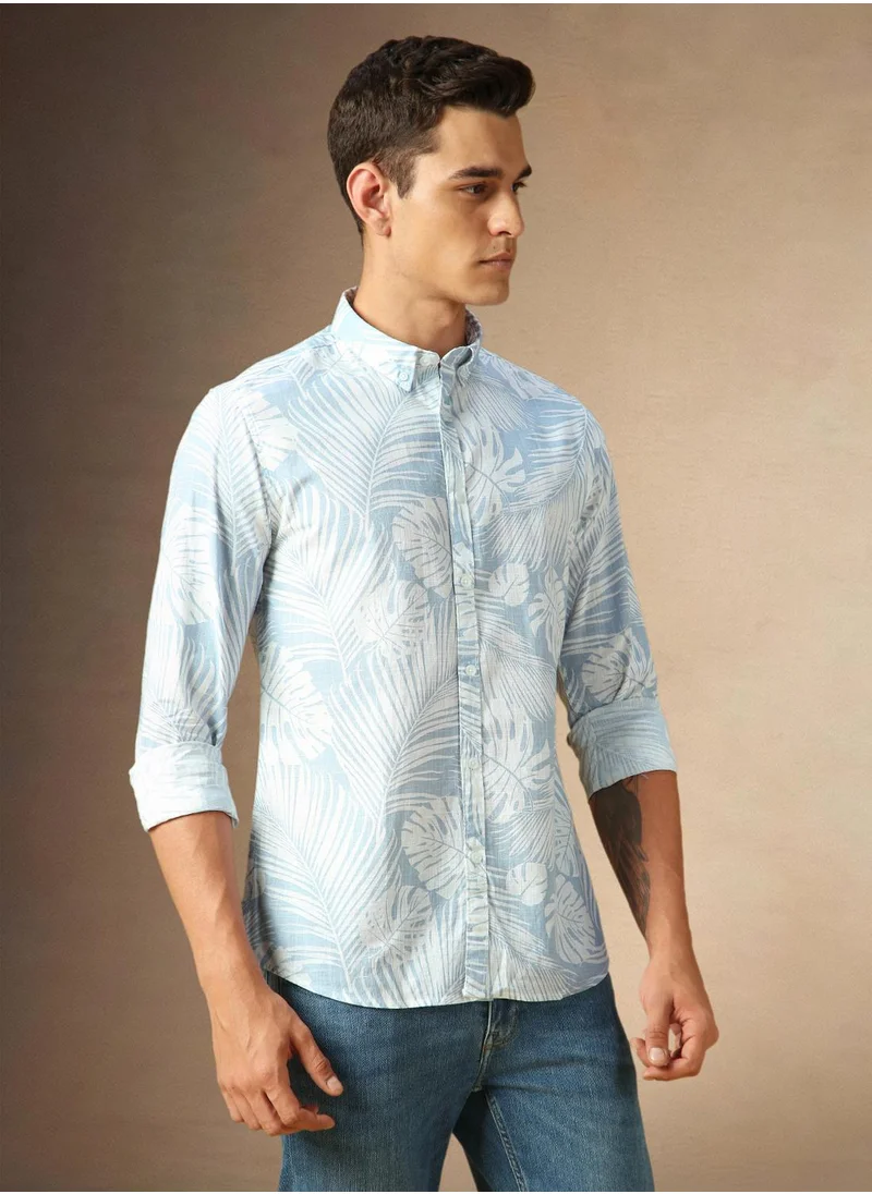 دينيس لينغو Light Blue Shirt For Men