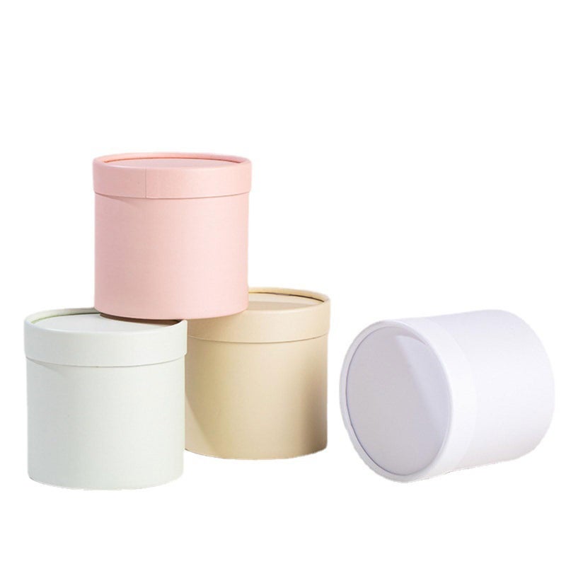 HEYXI Flower Box Round Cardboard Boxes Wedding Party Rose Flower Packaging Decorations Valentine Day Gifts Supplies Pink - Image 3