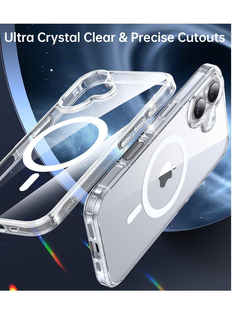 ELTRAZONE Magnetic Case Compatible with iPhone 16 – Anti-Yellowing Clear Case with [MagSafe Compatibility], Includes 2-Pack Screen and Camera Protectors - Image 3
