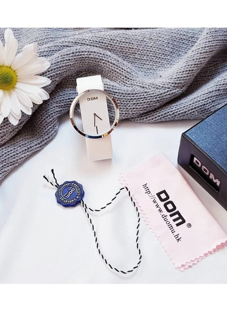 DOM - Luxury Women's Watch with Unique Hollow Design and Genuine Leather Strap - Image 1