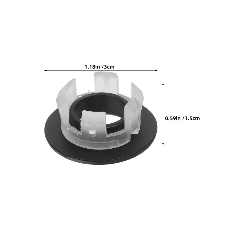 4pcs Bathroom Sink Overflow Trim - Black Trim For Basin Overflow Decorative Insert Wash Basin Drain - Easy To Install For 22-24mm Hole Diameter - Image 5