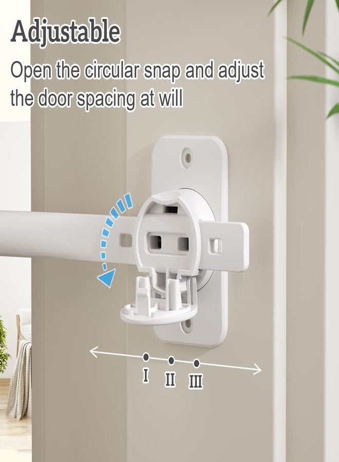 EUDEMON 1 Pack Child Proof Door Finger Pinch Guard, Baby Door Stopper& Door Latch, Adjustable Door Lever Handle for Pets, Great Door Lock for Dogs, Easy Cats Entry(White) - Image 3