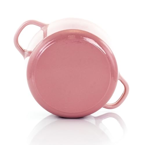 Crock-Pot Artisan Round Enameled Cast Iron Dutch Oven, 3-Quart, Blush Pink - Image 4