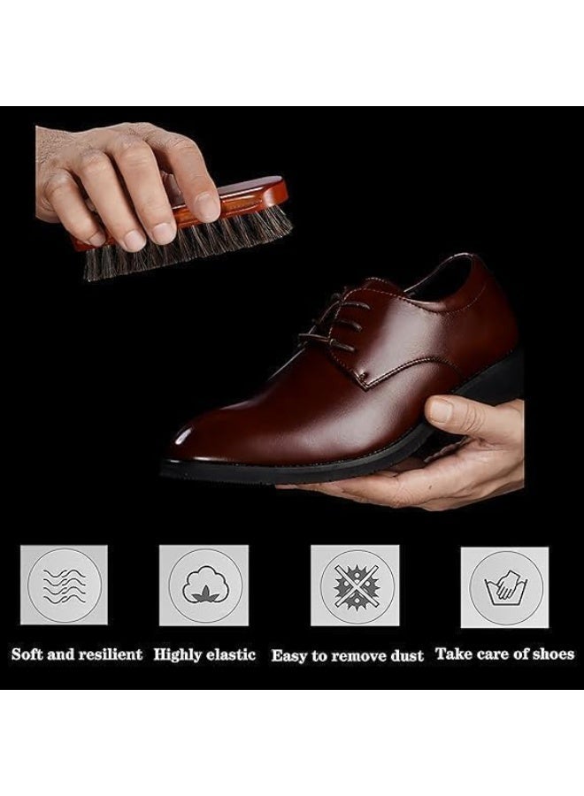 مجموعة كاملة لرعاية الأحذية ، أحذية أسود وأبيض بولندية ، مجموعة جلدية لمعان الأحذية للمنزل والسفر ، وتشمل فرشاة ، قماش ، قرن أحذية ، صندوق جلدي ، هدية للرجال والنساء - Image 4