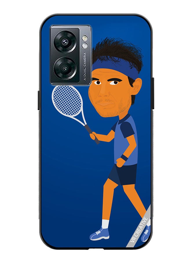 VR CREATIVE Protective Case Cover For OnePlus Nord N300 Tennis Player Male Character Design Multicolour - Image 1