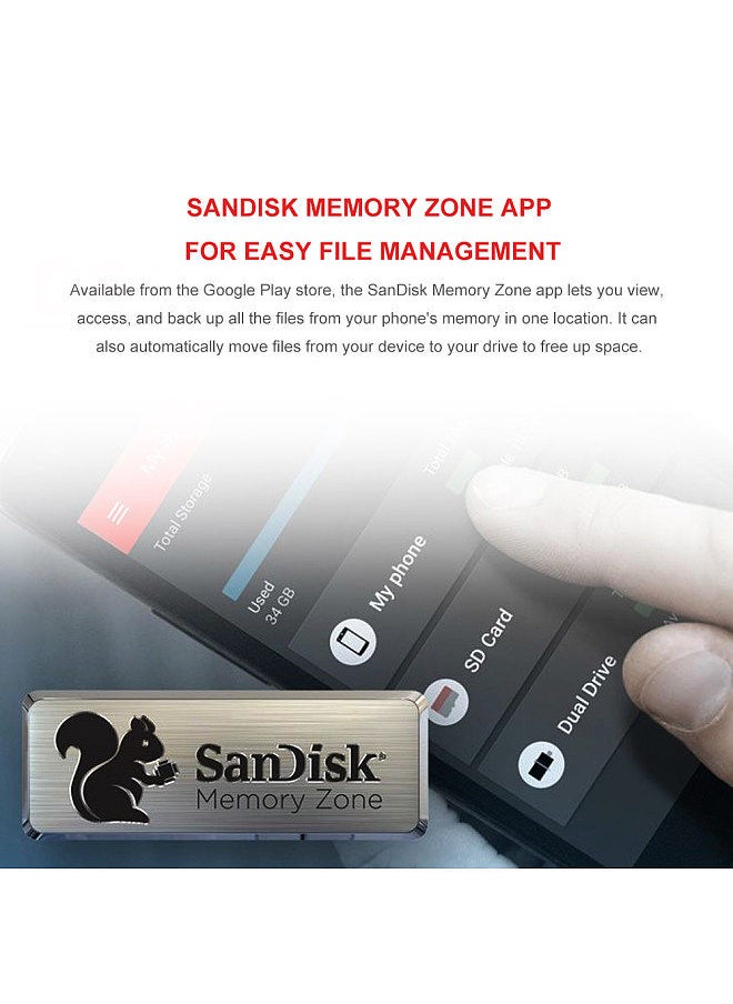 Sandisk - DD3 USB Flash Drive 128GB Pen Drive OTG Pendrives Mini Flash Drive USB3.0 Fast Speed for Android Phone PC - Image 1