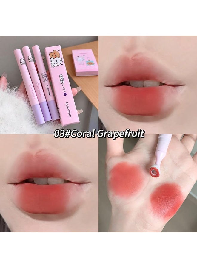 دب جيجي مجموعة أحمر الشفاه الكريمي "Iron Lip Cream" من Gege Bear | مرطب شفاه بقوام مخملي ناعم وكريمي | أداة تطبيق سهلة الاستخدام لنتائج مثالية | عبوة بتصميم عصري جذاب (نمط Y2K) يناسب المراهقات وعاشقات الجمال | لون شفاه خفيف الوزن ومقاوم للتلطخ | درجات ألوان تتراوح بين البني والوردي الفاتح (الدرجة 03# Coral Grapefruit، وزن 2 جم) - Image 4