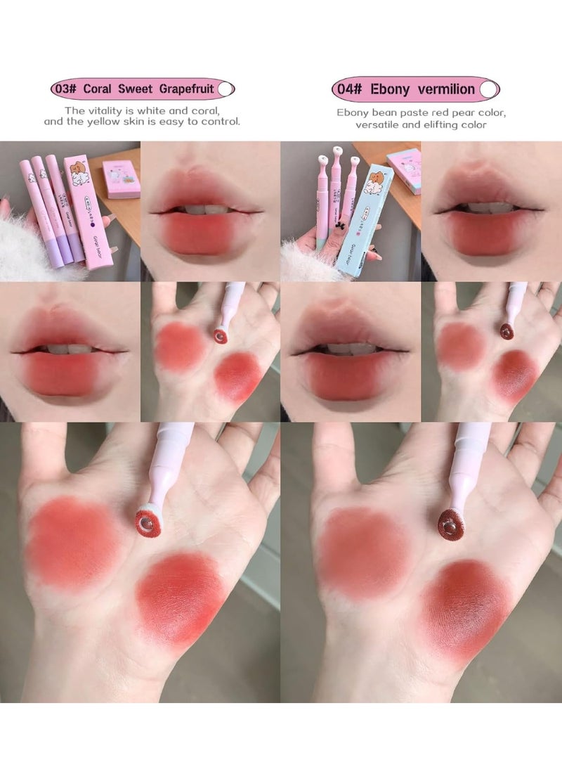 دب جيجي مجموعة أحمر الشفاه الكريمي "Iron Lip Cream" من Gege Bear | مرطب شفاه بقوام مخملي ناعم وكريمي | أداة تطبيق سهلة الاستخدام لنتائج مثالية | عبوة بتصميم عصري جذاب (نمط Y2K) يناسب المراهقات وعاشقات الجمال | لون شفاه خفيف الوزن ومقاوم للتلطخ | درجات ألوان تتراوح بين البني والوردي الفاتح (الدرجة 03# Coral Grapefruit، وزن 2 جم) - Image 3