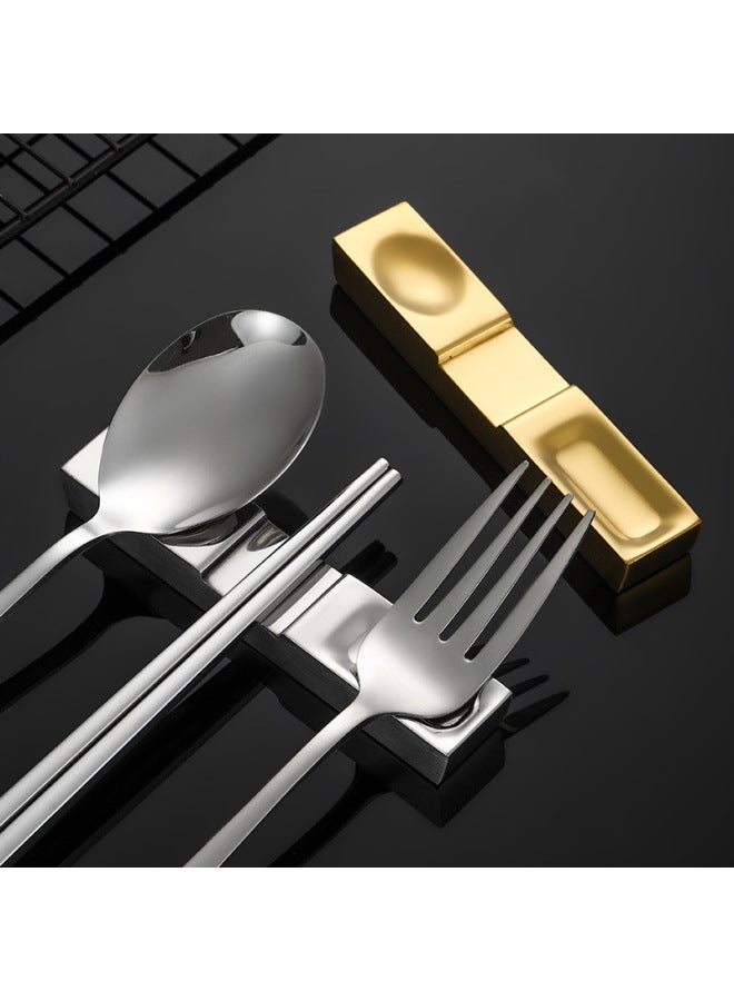 304 Stainless Steel Chopsticks Rack Chopsticks Pillow Creative Multifunctional Tableware Rack Hotel Restaurant Table Chopsticks Rack Chopsticks Holder-Color:Square Chopsticks Rack ] - Image 4