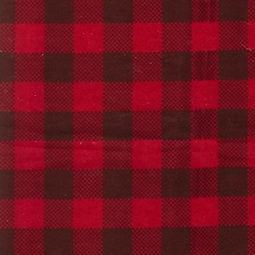 Trend Lab Brown and Red Buffalo Check Deluxe Flannel Swaddle Blanket - Buffalo Check Cotton, Red and Brown, 48 in x 48 in - Image 3