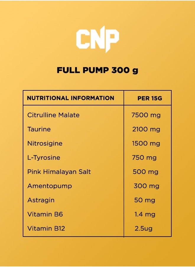 CNP Professional - Full Pump Pre-Workout - 300g, Orange thing Flavor, High-Stim Energy, Enhanced Nitric Oxide, Muscle Pump Formula - Image 1