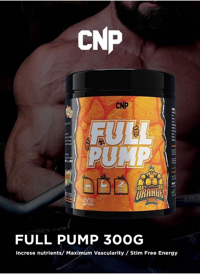 CNP Professional - Full Pump Pre-Workout - 300g, Orange thing Flavor, High-Stim Energy, Enhanced Nitric Oxide, Muscle Pump Formula - Image 1