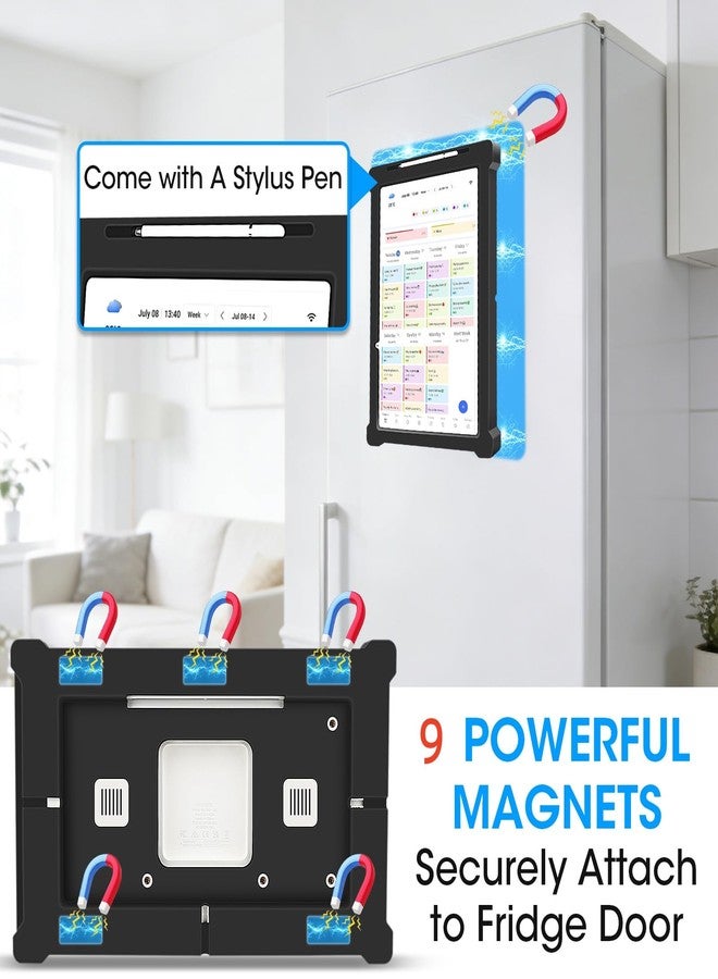 Winceed Magnetic Silicone Case for Skylight Calendar 15-inch [Shockproof Protection] Use on the Refrigerator, Including A Stylus Pen (Black) - Image 3