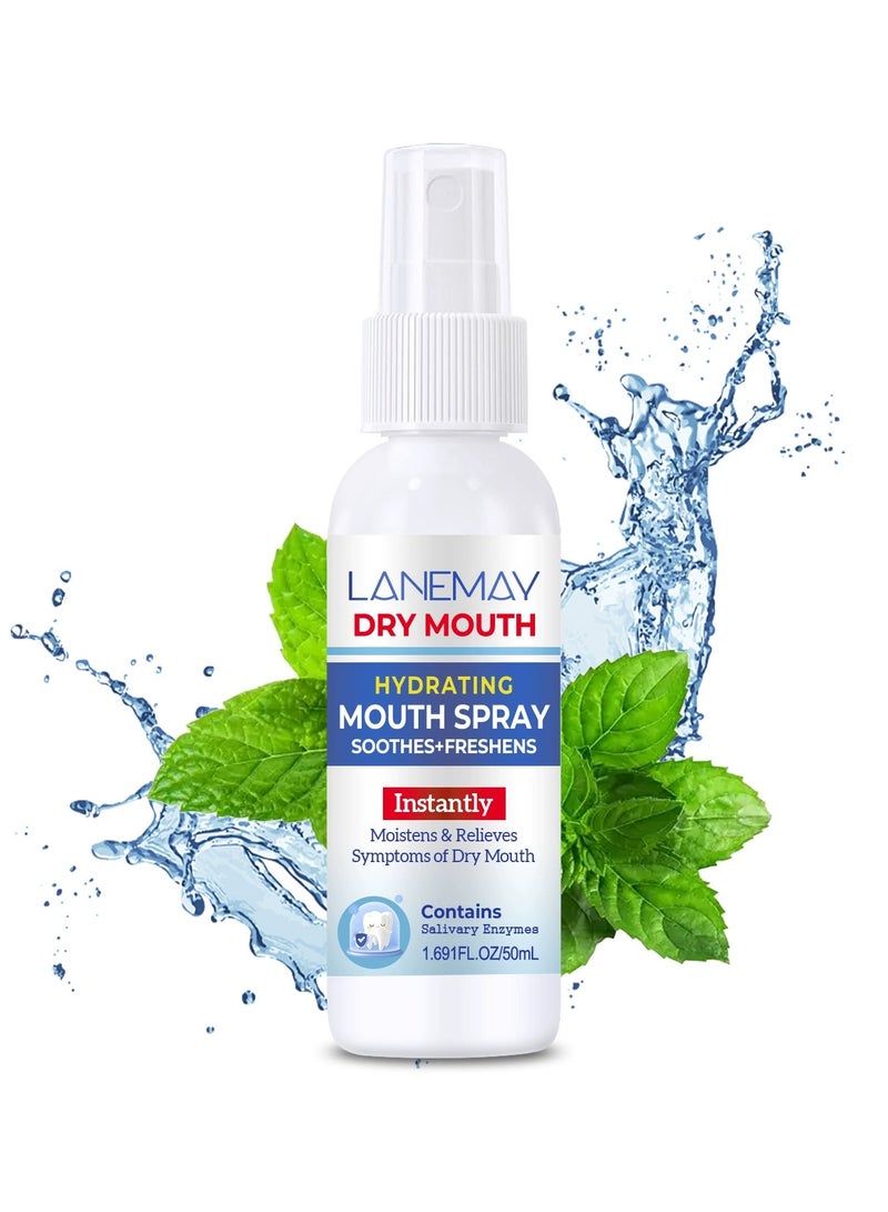 LANEMAY Oral Freshener Spray Breath Freshening Moisturizing Dry Mouth Relief Portable Oral Care Mist - Image 1