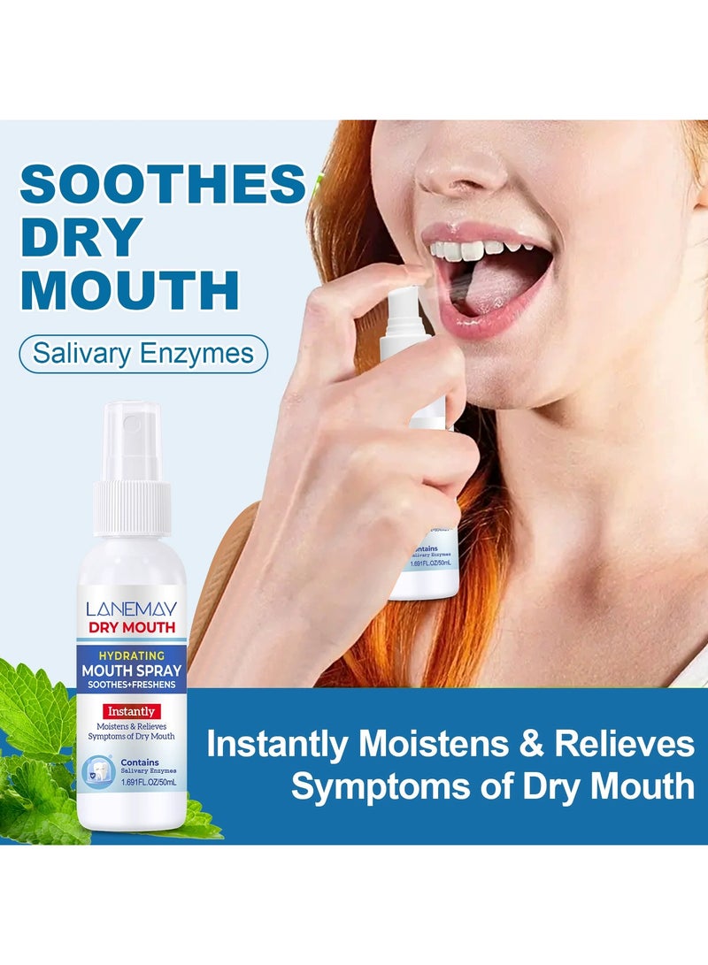 LANEMAY Oral Freshener Spray Breath Freshening Moisturizing Dry Mouth Relief Portable Oral Care Mist - Image 2