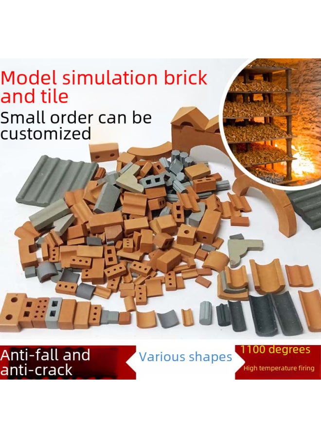 Miniature Building Blocks Model For Children's Diy Construction Toy Real Brick Tile Small House Architecture Handmade Toy-Color:No.17 ]