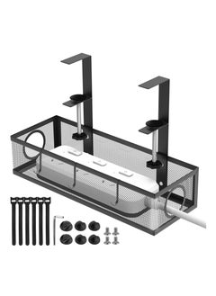 Table Wire Management Tray, Under Desk Cable Management Upgraded Cord Organizer Under Desk Tray Cable Management Tray Table Wire Management Cord Organizer Tray for Office and Home