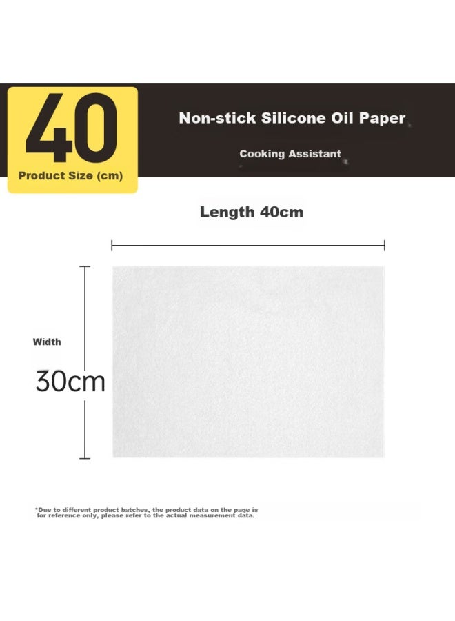 COOKER KING Chuidahuang Silicone Paper For Barbecue, Air Fryer, Steamer, Oven Baking, 50 Sheets, Rectangular 40*30cm - Image 1