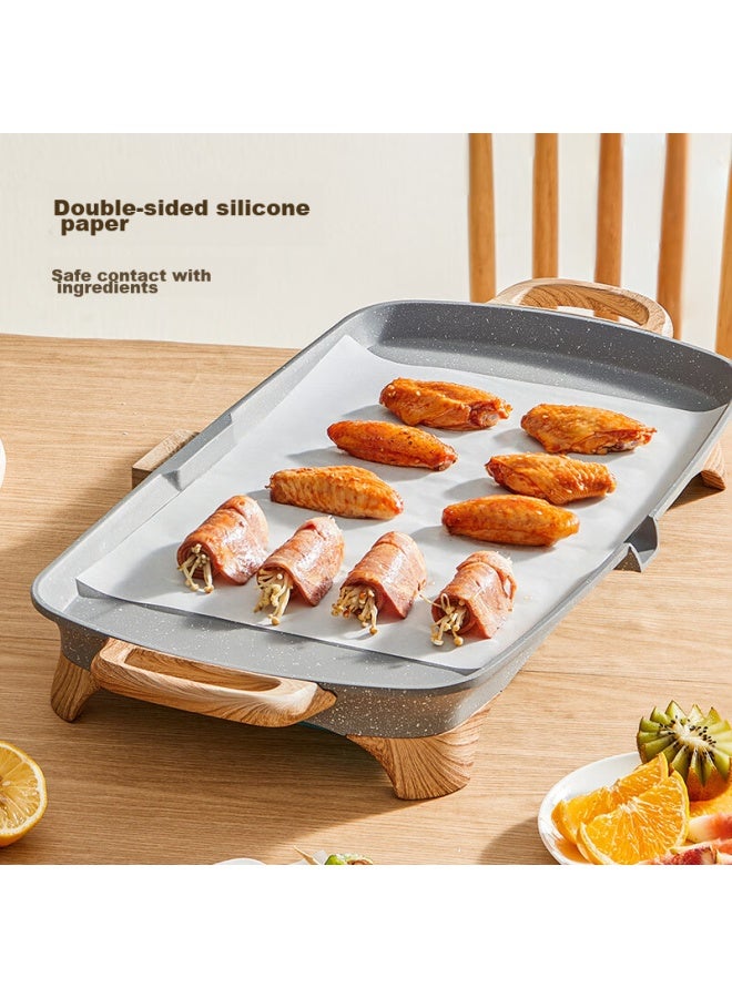 COOKER KING Chuidahuang Silicone Paper For Barbecue, Air Fryer, Steamer, Oven Baking, 50 Sheets, Rectangular 40*30cm - Image 4