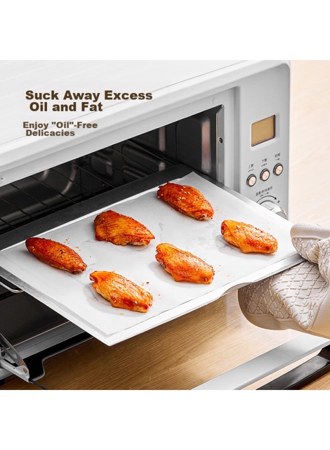 COOKER KING Chuidahuang Silicone Paper For Barbecue, Air Fryer, Steamer, Oven Baking, 50 Sheets, Rectangular 40*30cm - Image 3