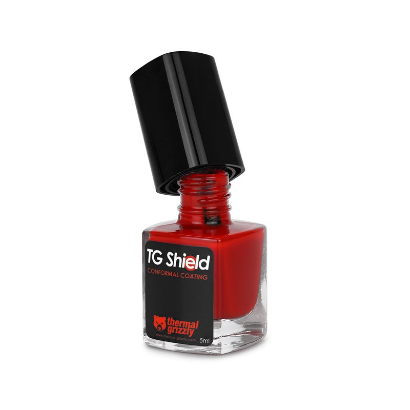 Thermal Grizzly - TG Shield (5ml red) - Protects Components From Liquid Thermal Paste and Short Circuits - High Temperature Conformal Coating CPU/GPU/PS4/PS5/Xbox - Image 3