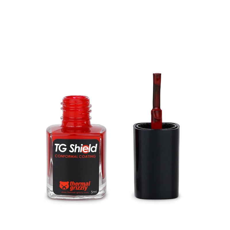 Thermal Grizzly - TG Shield (5ml red) - Protects Components From Liquid Thermal Paste and Short Circuits - High Temperature Conformal Coating CPU/GPU/PS4/PS5/Xbox - Image 4