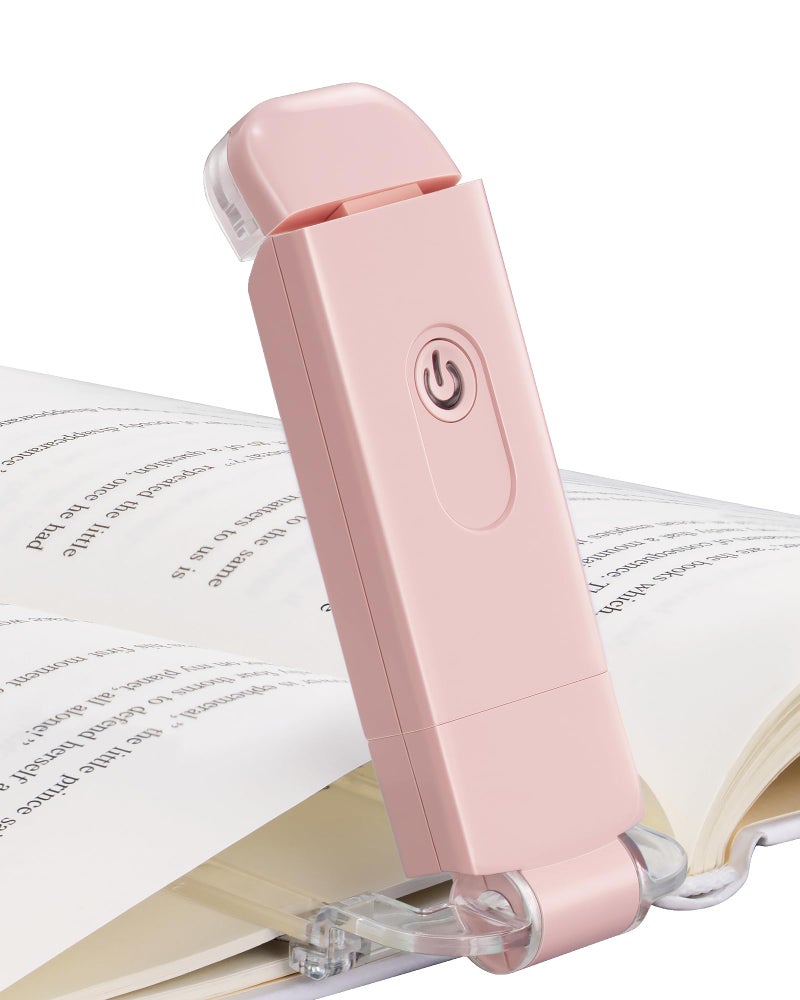 DEWENWILS Book Reading Light Rechargeable Booklight for Reading at Night Clip on LED Book for Kids Bookworms Blue Light Blocking 4 Brightness Adjustable for Eye Care White - Image 1
