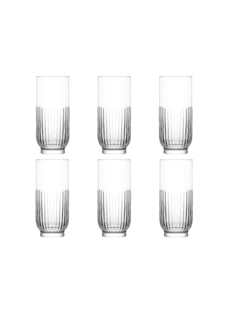 LAV Lav Tokyo Long Juice Glass Set of 6Pcs 395ml-Turkey Made  - Image 1