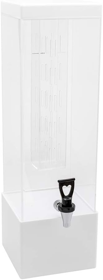 Restaurantware Bev Tek 3 Gallon Beverage Dispenser 1 Square Drink Dispenser For Parties  With Infusion Core Bamboo Base Clear Acrylic Drink Dispenser With Stand EasyToUse Spigot - Image 2