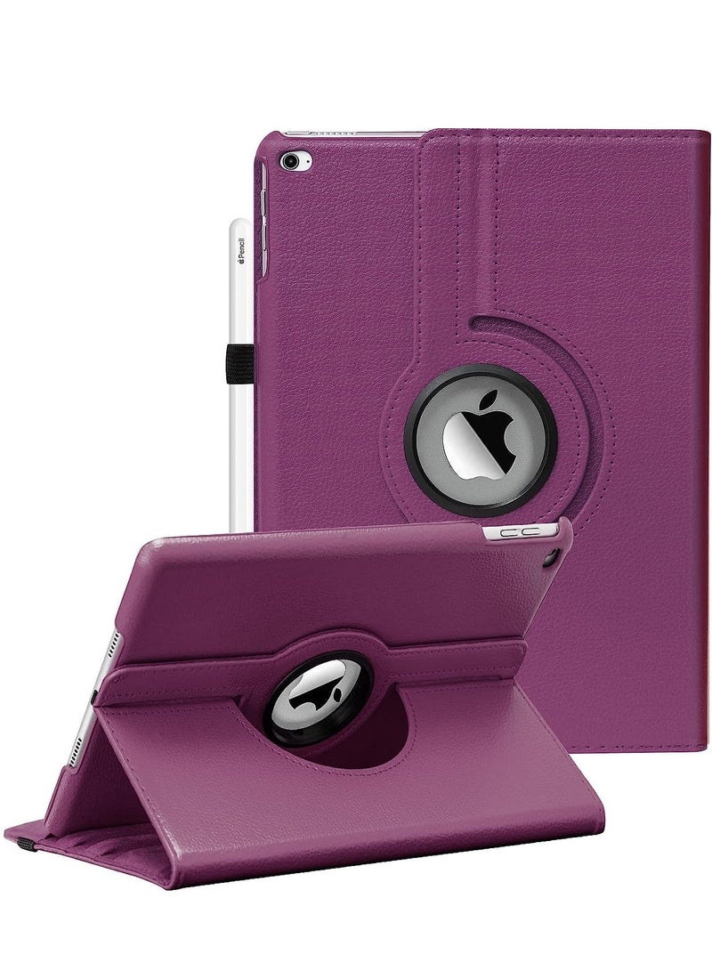 ELTRAZONE 360 Degree Rotating Case Cover for iPad 9.7 (2018/2017), iPad Air 2, iPad Air - Auto Sleep/Wake - Purple - Image 1