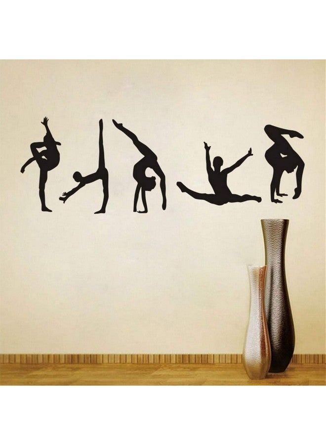 Maydahui Dancer Wall Decal Dance Gym Decor (Set of 5 Pieces) Sport Art Wall Sticker Home Decoration for Living Room Bed Room Girls Room - Image 5