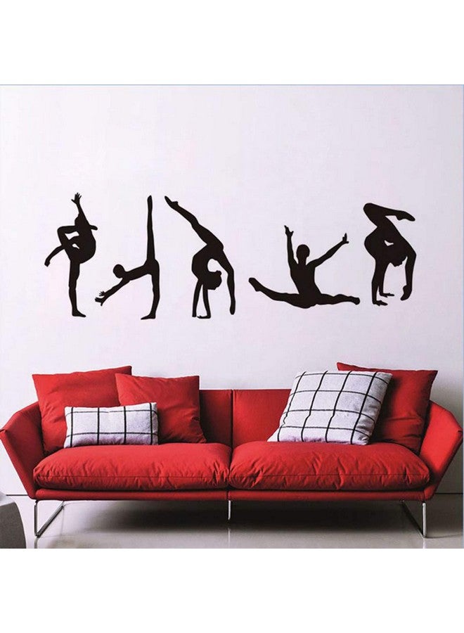 Maydahui Dancer Wall Decal Dance Gym Decor (Set of 5 Pieces) Sport Art Wall Sticker Home Decoration for Living Room Bed Room Girls Room - Image 4