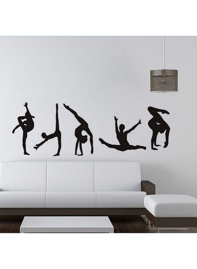 Maydahui Dancer Wall Decal Dance Gym Decor (Set of 5 Pieces) Sport Art Wall Sticker Home Decoration for Living Room Bed Room Girls Room - Image 3