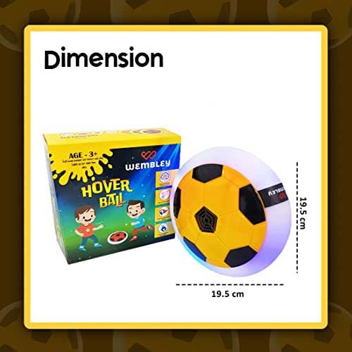 Wembley Hover Football for Kids| Electric Soccer Ball Floating Air| Engaging Indoor Game for Kids | Birthday Gift for Boys| Advanced & Rechargeable Hover Ball Game (Blue) - Image 2