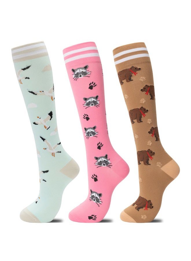 fenglaoda Compression Socks for Women Men 3 Pairs Graduated Compression Support Circulation Socks for Nurses - Image 1