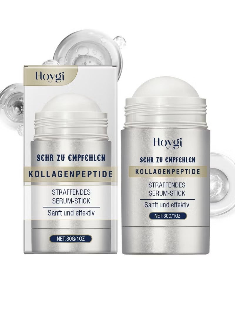 Hoygi Flysmus Collagen Peptides Firming Serum, Anti Aging Peptides Serum Stick, Collagen Face and Neck Firming Stick for Tightening Sagging Skin(30g) - Image 1