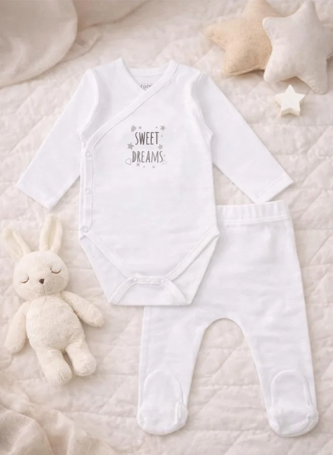 Luna & Lily Baby Side Snap Bodysuit and Footed Pants Set
