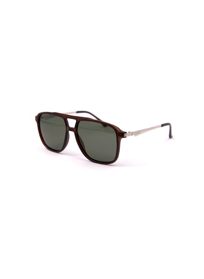 MOOD - MOOD Aviator Sunglasses, UV Protection Unisex Sunglasses with Unique Brown Lightweight Acetate Frame and Brown Lens Color, (Z.103716.16946799364960537) - Image 1
