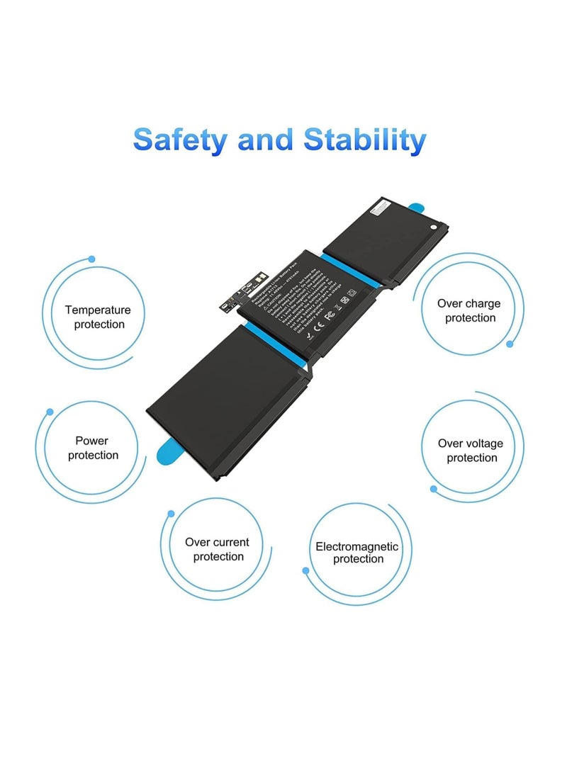Replace battery for MacBook Pro 13 A1708 (Late 2016, Mid 2017), models A1713, Li-Polymer, 11.4V, 54.5Wh, 4781mAh, includes tools - Image 3