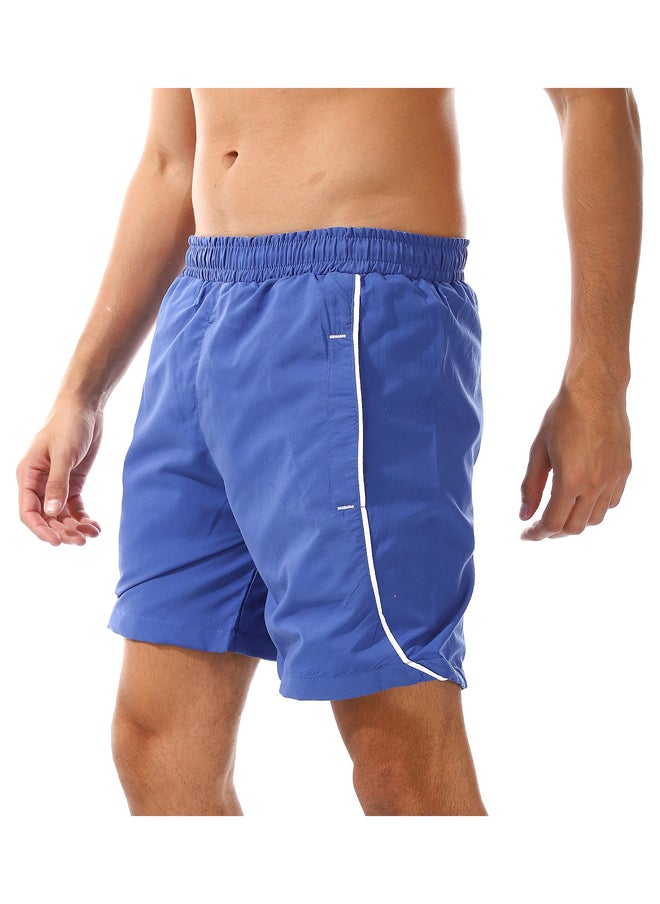 Andora - Elastic Waist Polyester Swim Short _Royal Blue - Image 1
