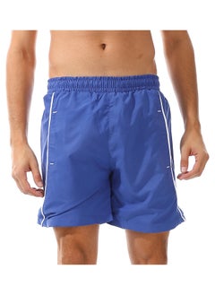 Elastic Waist Polyester Swim Short _Royal Blue