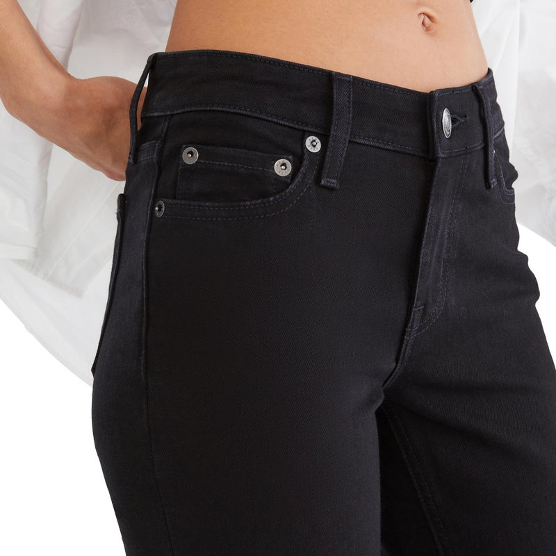 Aeropostale Aero Mid Rise Bootcut Jean, Black, 6 Short - Image 3