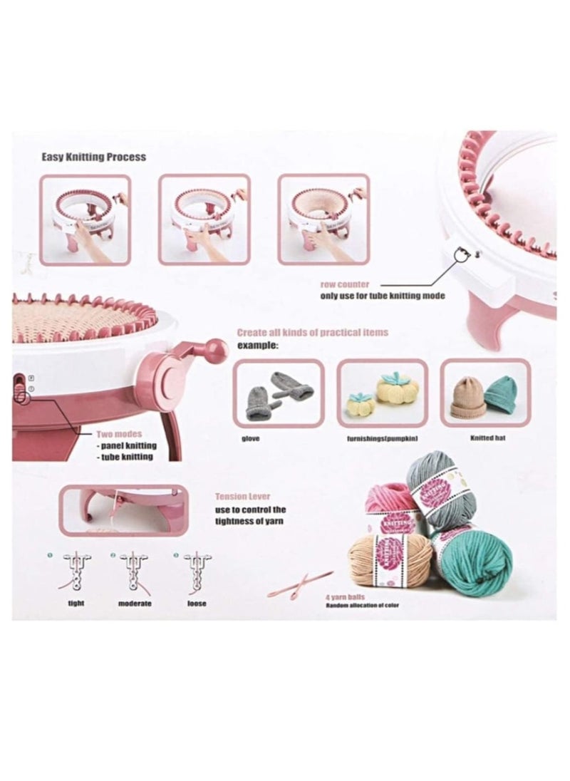 Hand Knitting Machine, Sewing Machine, Weaving Toy, DIY Knitting Machine Smart Weaver for Adult & Children