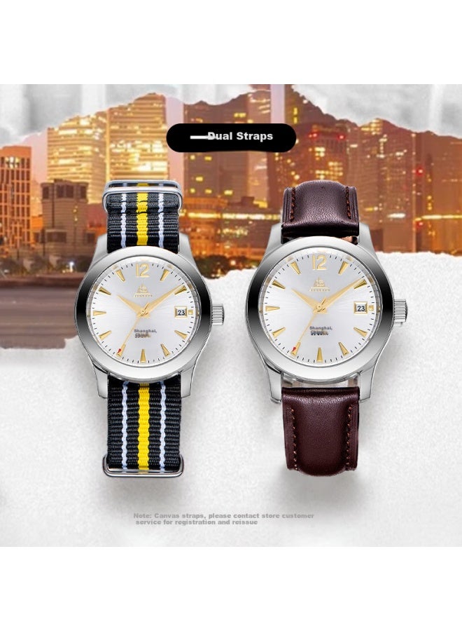 Shanghai Men's Automatic Mechanical Watch, Zhi Jing Series Pioneer Style, Fuyi Replica, Birthday Gift 5099 - Image 2