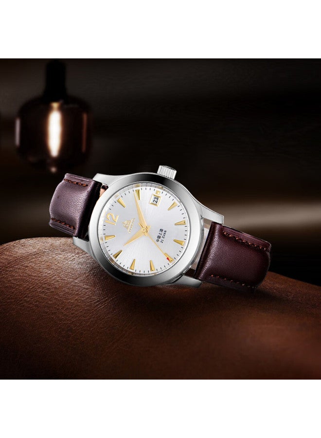 Shanghai Men's Automatic Mechanical Watch, Zhi Jing Series Pioneer Style, Fuyi Replica, Birthday Gift 5099 - Image 4