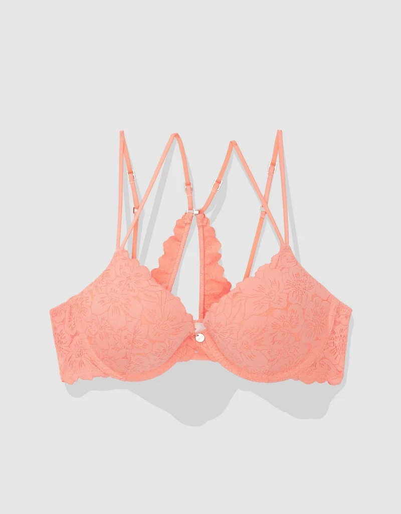Aerie  Aerie Show Off Rosey Lace Demi Push Up Bra for Women | Best Price UAE